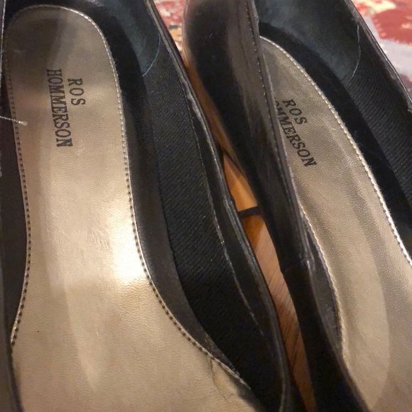 ROS Hommerson Woman’s Black Leather Heels - Picture 7 of 8